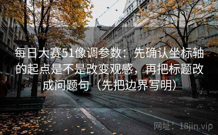 每日大赛51像调参数:先确认坐标轴的起点是不是改变观感,再把标题改成问题句(先把边界写明)